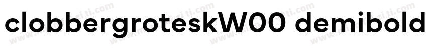 clobbergroteskW00 demibold字体转换